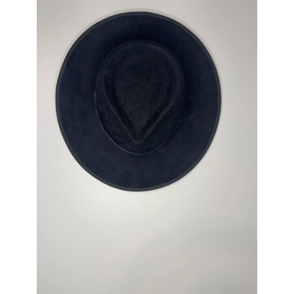 Gigi Pip Black Monroe Rancher Fedora Hat 57cm